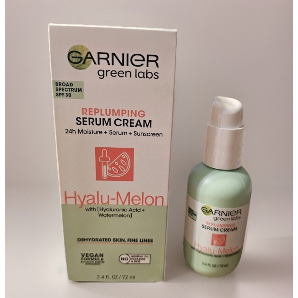 Garnier Green Labs Hyalu-Melon 3-in-1 Replumping Serum Cream SPF 30 2.4 fl oz